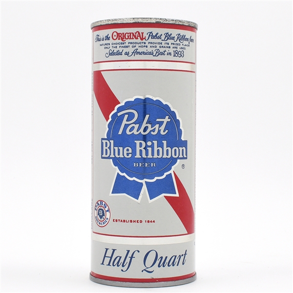 Pabst Blue Ribbon Beer 16 Ounce Flat Top STEEL LID NEWARK UNLISTED