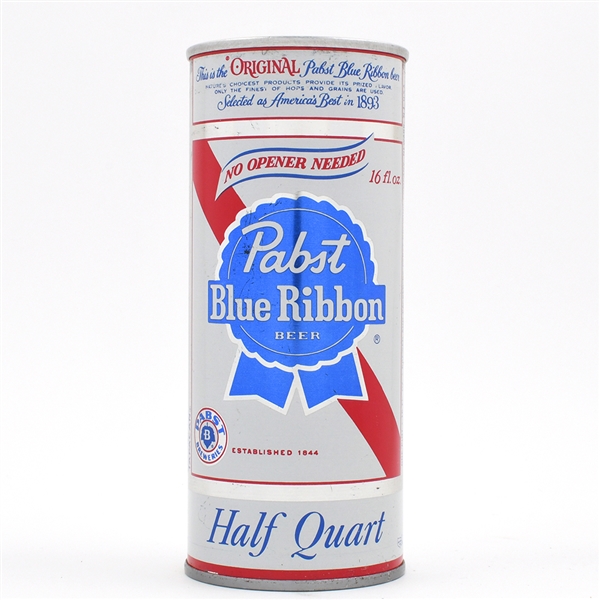 Pabst Blue Ribbon Beer 16 Ounce Pull Tab CONTENTS FRONT NEWARK 161-17