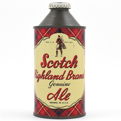 Scotch Highland Brand Ale Cone Top RARE A TOP EXAMPLE 185-8