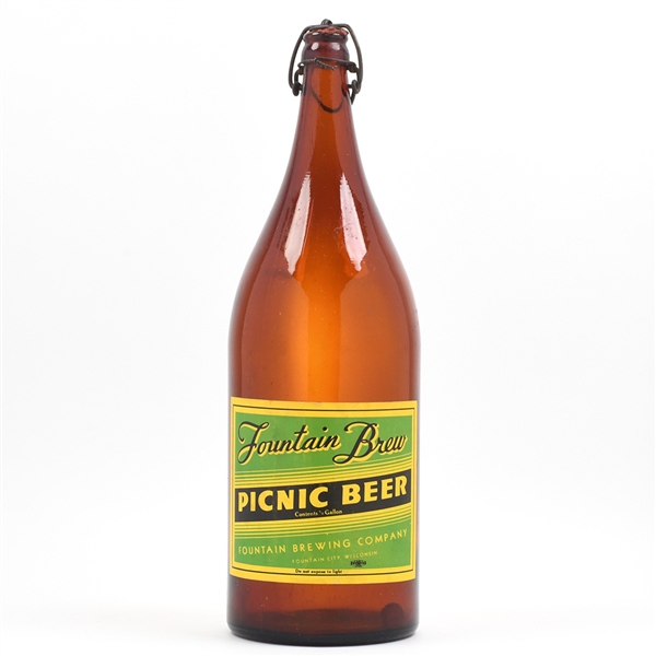 Fountain Brew Picnic Beer Half Gallon Picnic Bottle