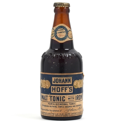 Johann Hoffs Malt Tonic Fidelio Brewery Prohibition Era Bottle