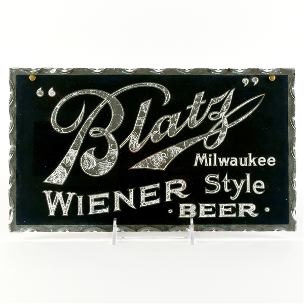 Blatz Wiener Style Beer Pre-Prohibition Reverse-Painted Glass Sign FANTASTIC