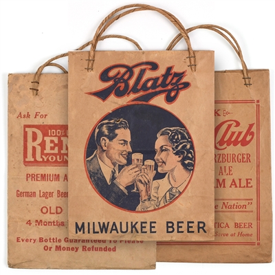 Brewery Bags 1930s Lot of 3 Different