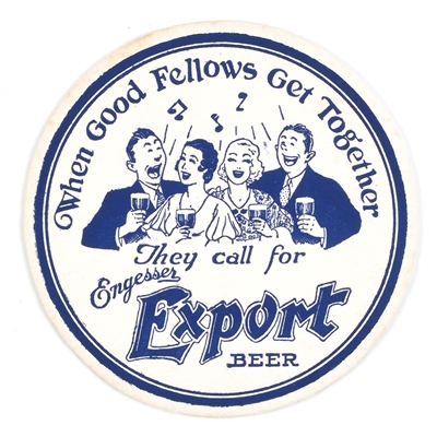 Engesser Export Beer 1930s Coaster RARE