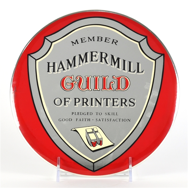 Hammermill Printers Guild 1940s Button Sign