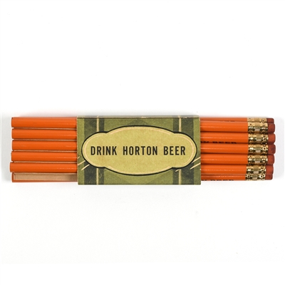 Horton Beer 1930s Unused Monogrammed Pencil Pack DRINK HORTON BEER