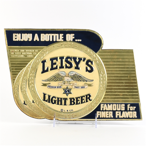 Leisys Beer 1940s Composition Easel Sign
