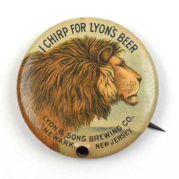 Lyons Beer Pre-Prohibition Pinback