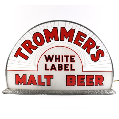 Trommers Malt Beer 1930s Gillco Illuminated Sign RARE