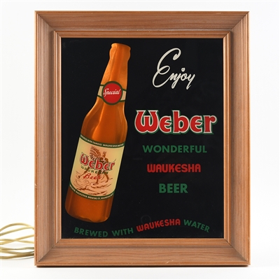 Weber Beer 1940s Bubbler Sign