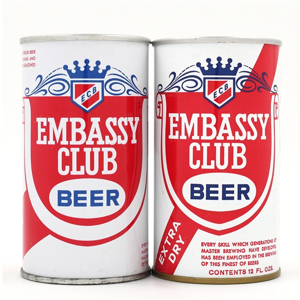 Embassy Club Beer Pull Tabs Lot of 2 Different Including SPEARMAN UNLISTED RARE