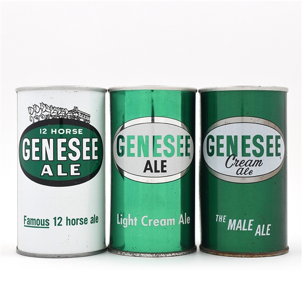 Genesee Ale Zip and Pull Tabs Lot of 3 Different