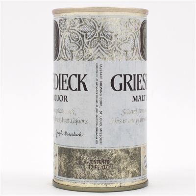 Griesedieck Malt Liquor Test Pull Tab ACTUAL 233-8 SCARCE