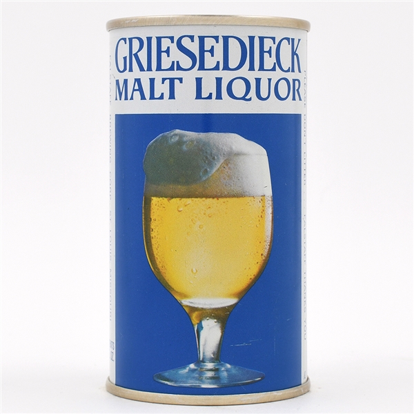 Griesedieck Malt Liquor Test Pull Tab RARE NEAR MINT ACTUAL 233-5