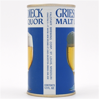 Griesedieck Malt Liquor Test Pull Tab RARE NEAR MINT ACTUAL 233-5