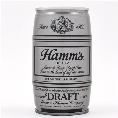 Hamms Draft Contoured Barrel-Shaped Test Pull Tab RARE 233-13 POSSIBLY UNIQUE