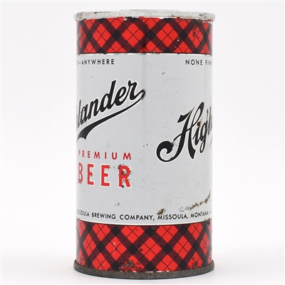 Highlander Beer Zip Top MISSOULA 76-15 SCARCE