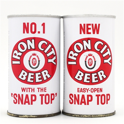 Iron City Beer Zip Tops Lot of 2 Different
