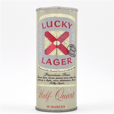 Lucky Lager Beer 16 Ounce Pull Tab SAN FRANCISCO 155-11