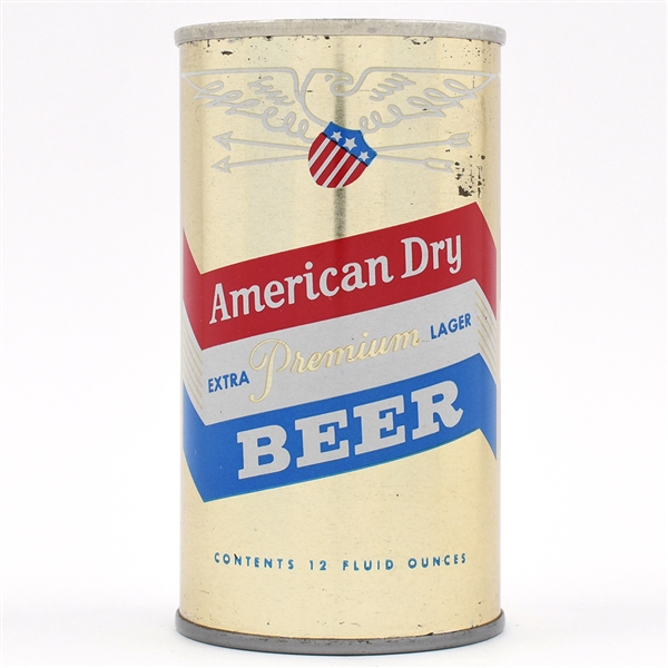 American Dry Beer Pull Tab METALLIC WITH ZIP CODE UNLISTED