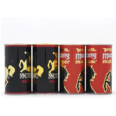 Mustang Malt LAGER and Malt Liquor Pull Tabs Lot of 4 Different