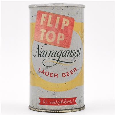 Narragansett Beer Zip Top FLIP TOP PAPER STICKER RARE UNLISTED