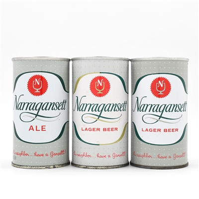 Narragansett Early Zip and Pull Tabs Lot of 3 Different