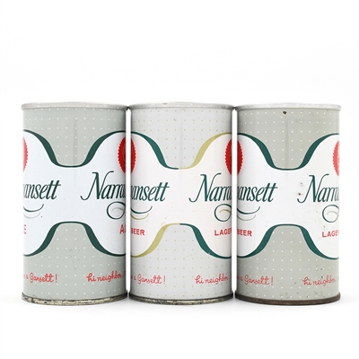 Narragansett Early Zip and Pull Tabs Lot of 3 Different