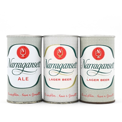 Narragansett Early Zip and Pull Tabs Lot of 3 Different