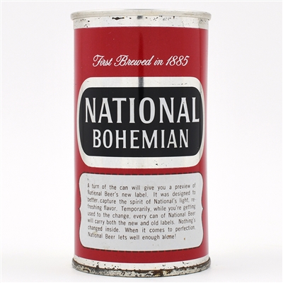 National Bohemian Beer Zip Top BALTIMORE 96-31