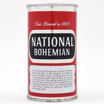 National Bohemian Beer Zip Top MIAMI 96-20 SCARCE