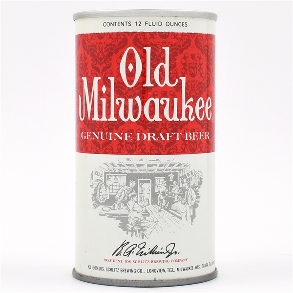 Old Milwaukee Draft Beer Test Pull Tab TAVERN SCENE RARE 237-20