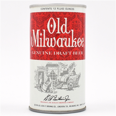 Old Milwaukee Draft Beer Test Pull Tab WAGON SCENE RARE 237-20