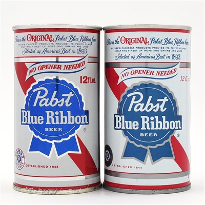 Pabst Blue Ribbon Zip and Pull Tab Lot of 2 Different