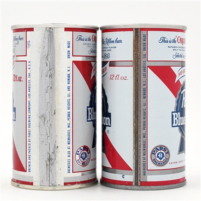 Pabst Blue Ribbon Zip and Pull Tab Lot of 2 Different