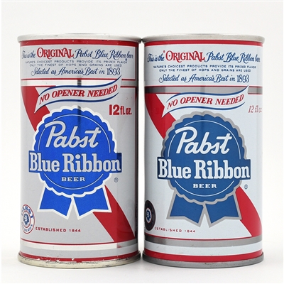 Pabst Blue Ribbon Zip and Pull Tab Lot of 2 Different