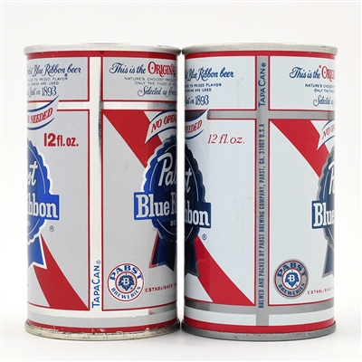 Pabst Blue Ribbon Zip and Pull Tab Lot of 2 Different