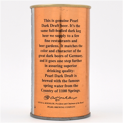 Pearl Dark Draft Pull Tab 107-39 TOUGH THIS CLEAN