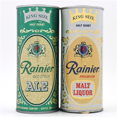 Rainier Ale and SCARCE Malt Liquor 16 Ounce Pull Tabs Lot of 2