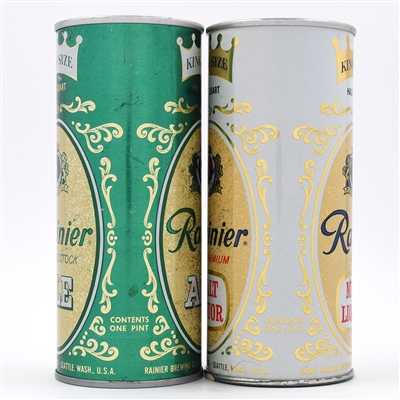 Rainier Ale and SCARCE Malt Liquor 16 Ounce Pull Tabs Lot of 2
