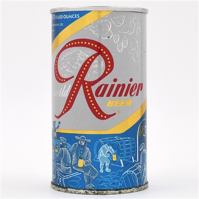 Rainier Jubilee Zip Top SCARCE HIGH GRADE BREWED NATURALLY Blue 185-16