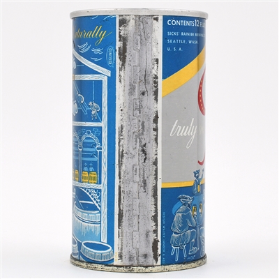 Rainier Jubilee Zip Top SCARCE HIGH GRADE BREWED NATURALLY Blue 185-16