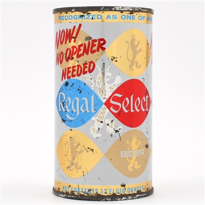 Regal Select Beer NO OPENER PROMO INSERT JUICE TAB 113-33 TOUGH