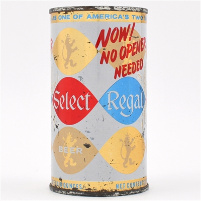 Regal Select Beer NO OPENER PROMO INSERT JUICE TAB 113-33 TOUGH