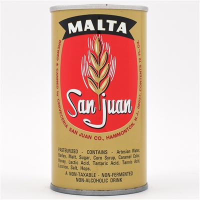 San Juan Malta Pull Tab ACTUAL 117-26 RARE