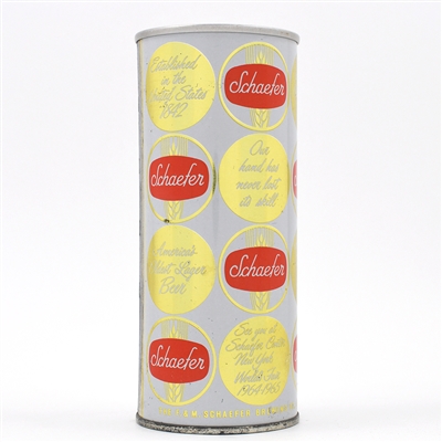 Schaefer Beer 16 Ounce Zip Top WORLDS FAIR 164-11