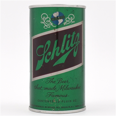 Schlitz Beer Test Pull Tab GREEN METALLIC 240-26