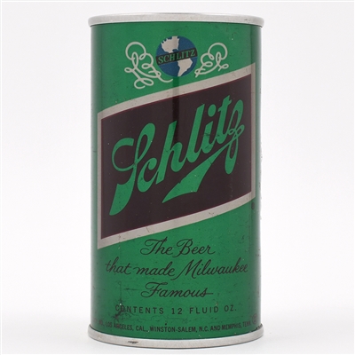 Schlitz Beer Test Pull Tab GREEN METALLIC 240-26