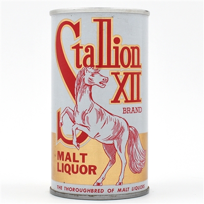 Stallion XII Malt Liquor Pull Tab GOLD MEDAL METALLIC GOLD STILL FULL UNLISTED