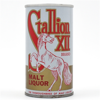 Stallion XII Malt Liquor Pull Tab GOLD MEDAL SATIN GOLD 126-4